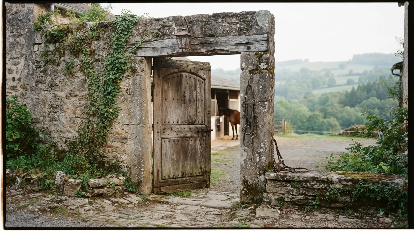 Entrée du Pension la Métairie, centre équestre à Saint-Prix
