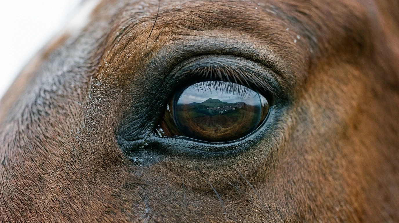 Un regard de cheval au Pension la Métairie, Saint-Prix