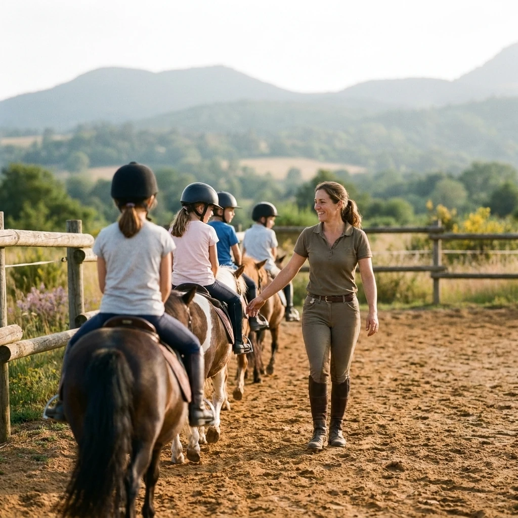 Cours de poney à Saint-Prix, Allier